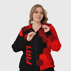 Женский 3D-костюм Fiat - red gradient по-вертикали, цвет: 3D-черный — фото 2