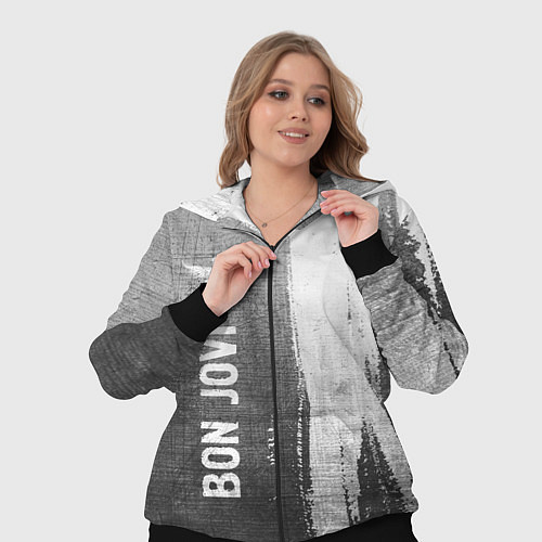 Женский костюм Bon Jovi - grey gradient по-вертикали / 3D-Черный – фото 3