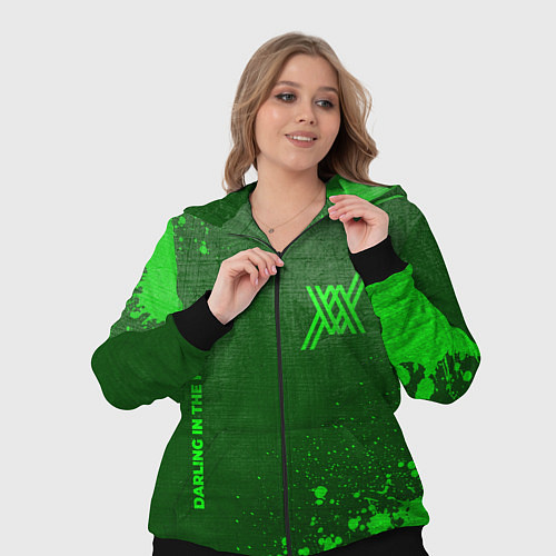 Женский костюм Darling in the FranXX - green gradient вертикально / 3D-Черный – фото 3