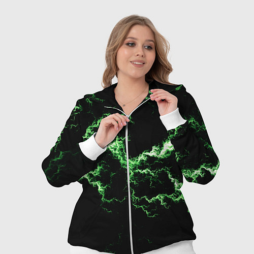 Женский костюм Lightning green glow / 3D-Белый – фото 3