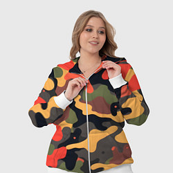 Женский 3D-костюм Разноцветный праздничный камуфляж, цвет: 3D-белый — фото 2