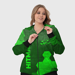 Женский 3D-костюм Hitman - green gradient вертикально, цвет: 3D-черный — фото 2