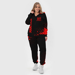 Женский 3D-костюм Maneskin - red gradient вертикально, цвет: 3D-черный — фото 2
