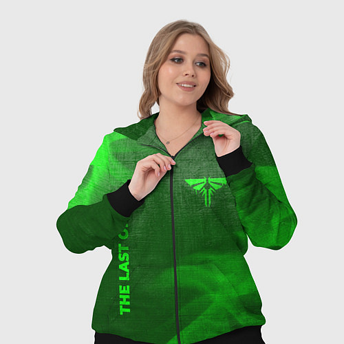 Женский костюм The Last Of Us - green gradient вертикально / 3D-Черный – фото 3