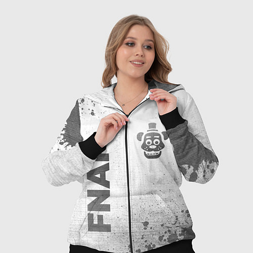 Женский костюм FNAF - white gradient вертикально / 3D-Черный – фото 3