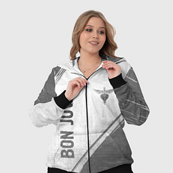 Женский 3D-костюм Bon Jovi - white gradient вертикально, цвет: 3D-черный — фото 2