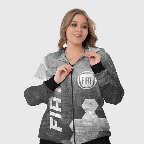 Женский костюм Fiat - grey gradient вертикально / 3D-Черный – фото 3