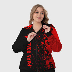 Женский 3D-костюм Papa Roach - red gradient по-вертикали, цвет: 3D-черный — фото 2