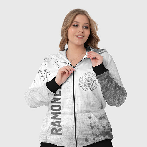 Женский костюм Ramones - white gradient вертикально / 3D-Черный – фото 3