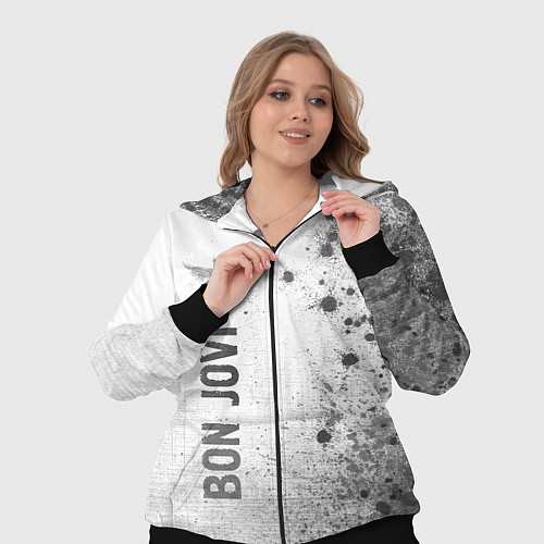 Женский костюм Bon Jovi - white gradient по-вертикали / 3D-Черный – фото 3