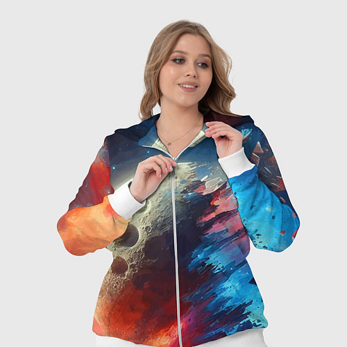 Женский костюм Разрыв космического тела - нейроарт / 3D-Белый – фото 3