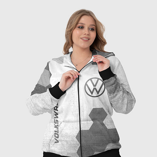 Женский костюм Volkswagen - white gradient вертикально / 3D-Черный – фото 3