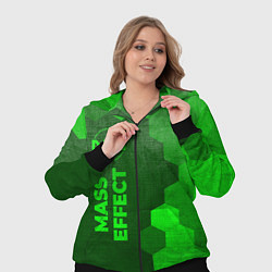 Женский 3D-костюм Mass Effect - green gradient по-вертикали, цвет: 3D-черный — фото 2