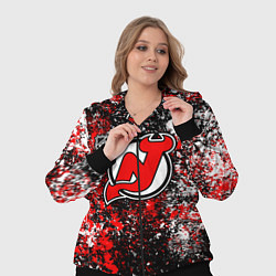 Женский 3D-костюм New Jersey Devils NHL black, цвет: 3D-черный — фото 2