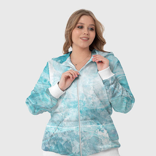 Женский костюм Абстракция - light blue sea foam / 3D-Белый – фото 3