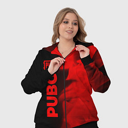 Женский 3D-костюм PUBG - red gradient по-вертикали, цвет: 3D-черный — фото 2