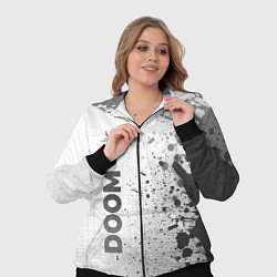 Женский 3D-костюм Doom - white gradient по-вертикали, цвет: 3D-черный — фото 2