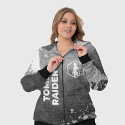 Женский 3D-костюм Tomb Raider - grey gradient вертикально, цвет: 3D-черный — фото 2