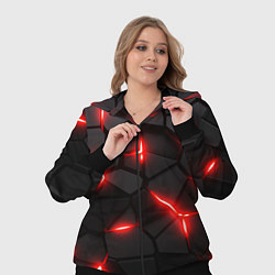 Женский 3D-костюм Красная неоновая броня, цвет: 3D-черный — фото 2
