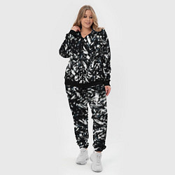 Женский 3D-костюм Искажённый пёстрый чёрно-белый, цвет: 3D-черный — фото 2