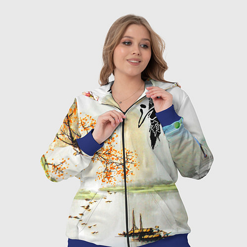 Женский костюм China Landscape / 3D-Синий – фото 3