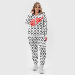 Женский 3D-костюм Детройт Ред Уингз - белые соты, цвет: 3D-белый — фото 2