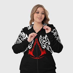 Женский 3D-костюм Силуэт ворона - Aссасинс Крид, цвет: 3D-черный — фото 2