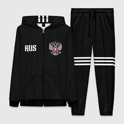 Женский 3D-костюм Россия три полоски, цвет: 3D-черный