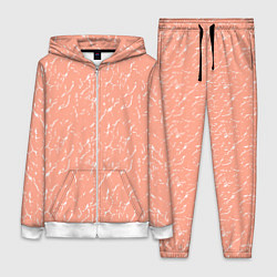 Женский костюм Нежный персиковый текстурный однотонный