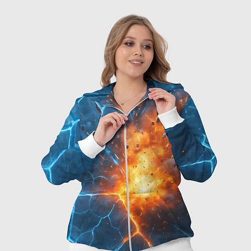 Женский костюм Взрыв из объемных плит / 3D-Белый – фото 3