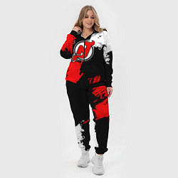 Женский 3D-костюм Нью Джерси Девилз - брызги краски, цвет: 3D-черный — фото 2