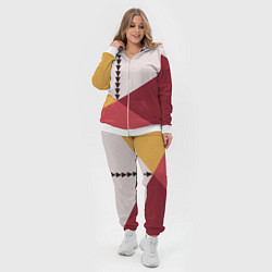 Женский 3D-костюм Колор-блок фруктовый чиа пудинг, цвет: 3D-белый — фото 2