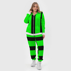 Женский 3D-костюм Color green black line, цвет: 3D-белый — фото 2