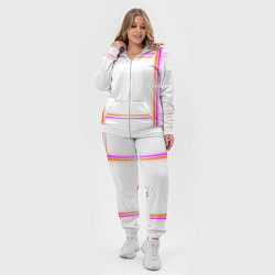Женский 3D-костюм Neon white orange pink, цвет: 3D-белый — фото 2