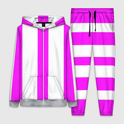 Женский костюм Color white pink lines