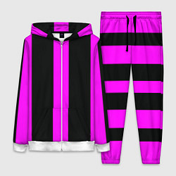 Женский костюм Color black pink lines