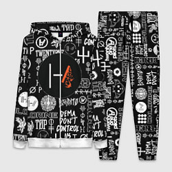 Женский 3D-костюм Twenty one pilots rock logo, цвет: 3D-белый