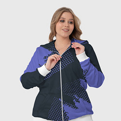 Женский 3D-костюм Абстрактная текстура в синем, цвет: 3D-белый — фото 2