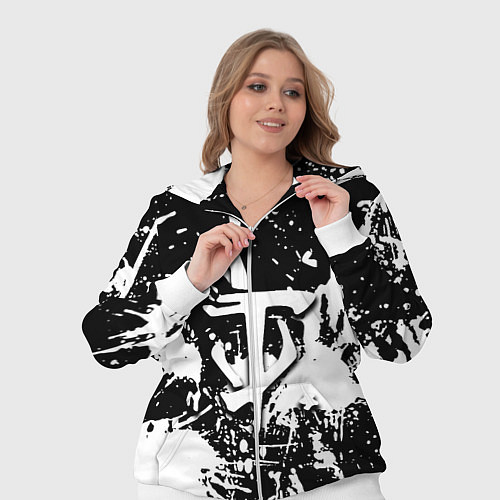 Женский костюм Doom белые краски / 3D-Белый – фото 3