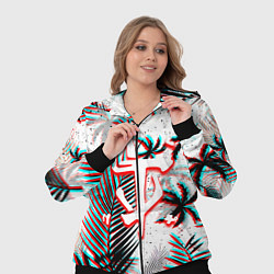 Женский 3D-костюм Doom тропики глитч, цвет: 3D-черный — фото 2