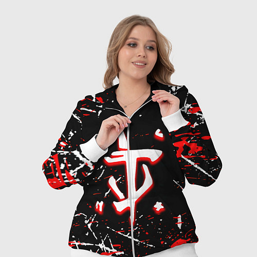 Женский костюм Doom краски штрихи / 3D-Белый – фото 3