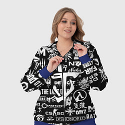 Женский 3D-костюм Doom логотипы всех игр, цвет: 3D-синий — фото 2