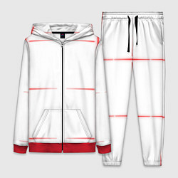 Женский костюм Color white red stripes