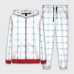 Женский костюм Color white blue stripes