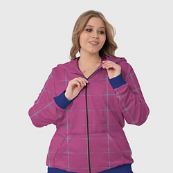 Женский 3D-костюм Color pink stripes, цвет: 3D-синий — фото 2