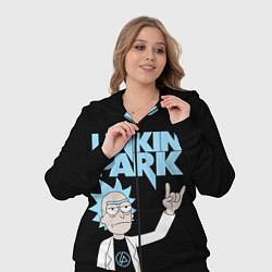 Женский 3D-костюм Linkin Park и Рик Санчес из Рик и Морти, цвет: 3D-черный — фото 2