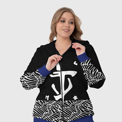 Женский костюм Doom геометрия линии / 3D-Синий – фото 3