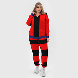 Женский 3D-костюм Color red and black, цвет: 3D-синий — фото 2