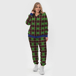 Женский 3D-костюм Neon color black and green stripes, цвет: 3D-синий — фото 2