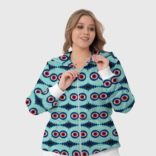 Женский костюм Глаза монстриков / 3D-Белый – фото 3